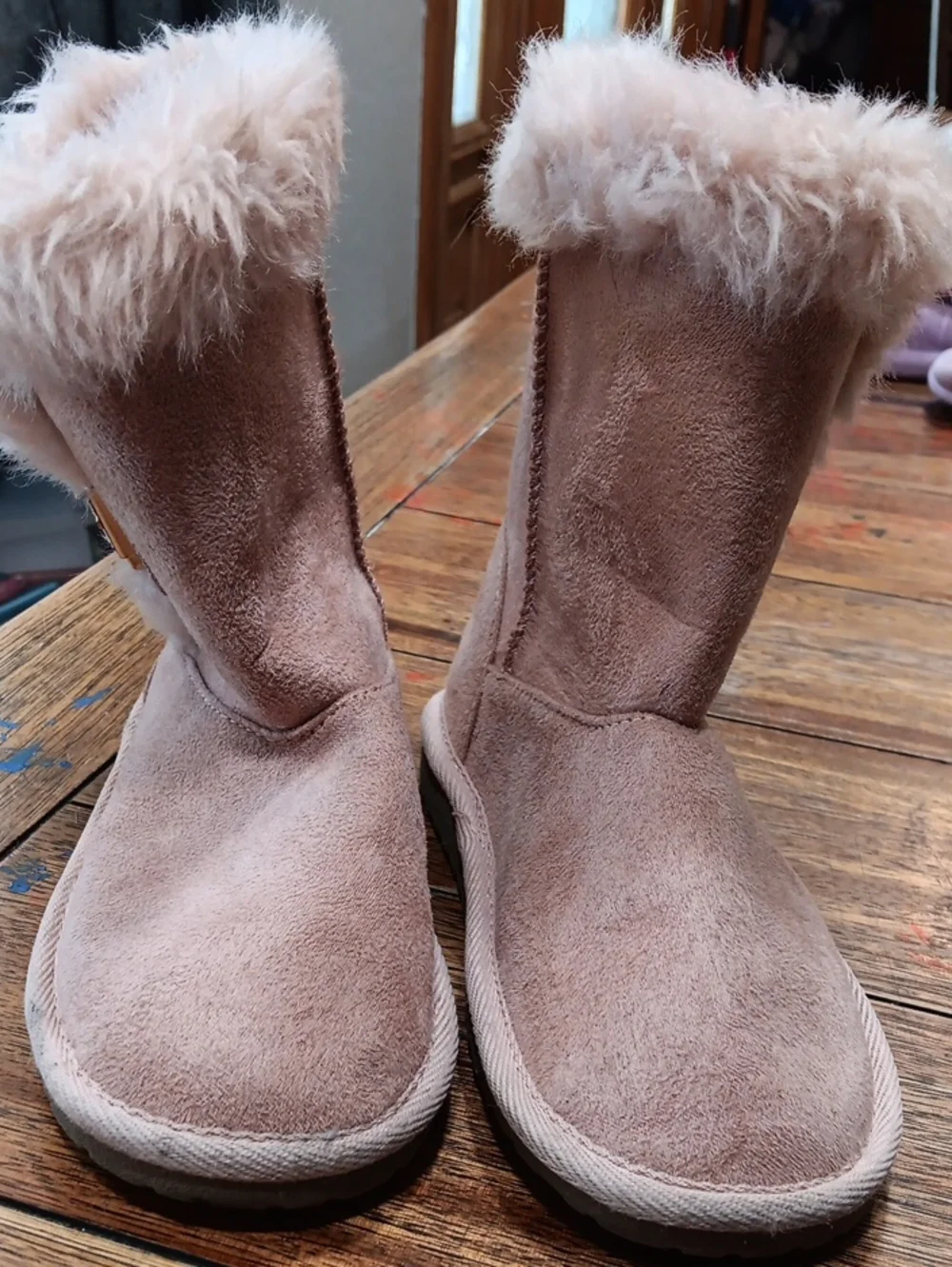 Childrens Place Kids Faux Fur Lined Boot - Pink